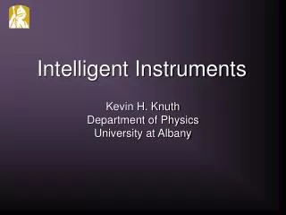 Intelligent Instruments