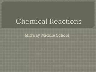 Chemical Reactions