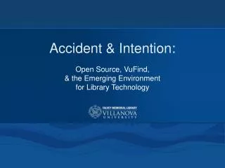 Accident &amp; Intention:
