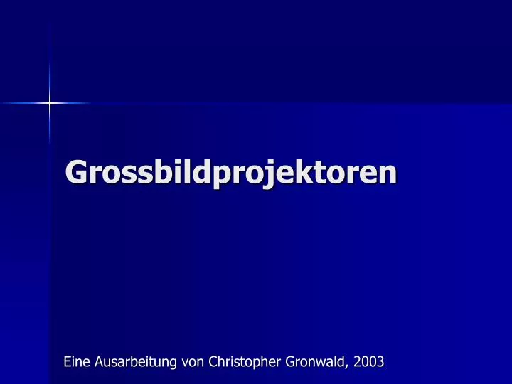 grossbildprojektoren