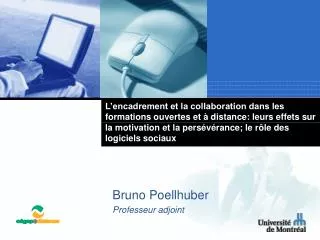 bruno poellhuber professeur adjoint