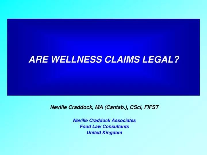 are wellness claims legal