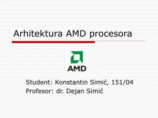 arhitektura amd procesora