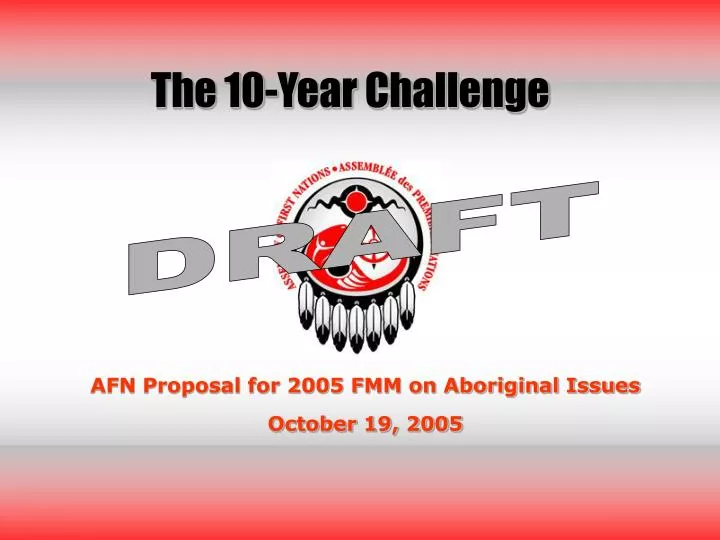 afn proposal for 2005 fmm on aboriginal issues october 19 2005