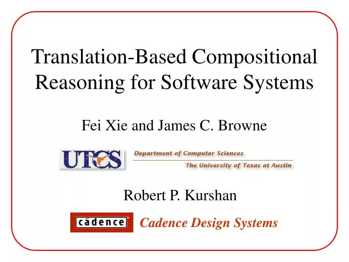 translation based compositional reasoning for software systems