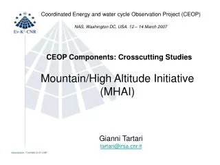Mountain/High Altitude Initiative (MHAI)