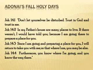 adonai s fall holy days