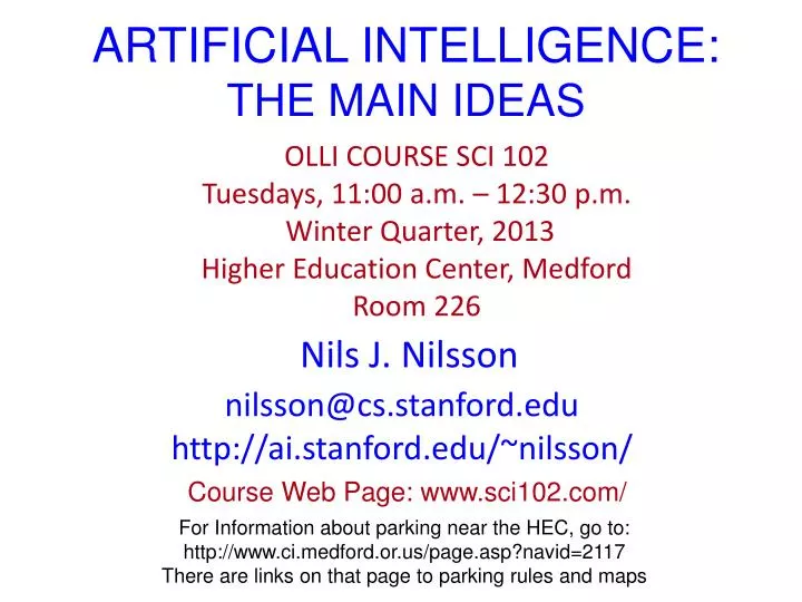 artificial intelligence the main ideas