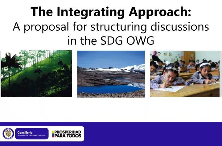 the integrating approach a proposal for structuring discussions in the sdg owg