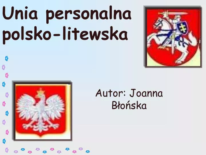 unia personalna polsko litewska