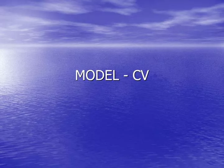 model cv