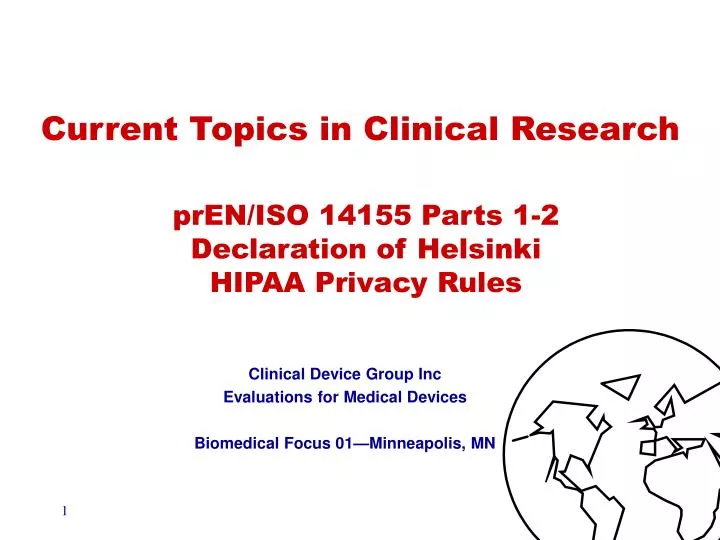current topics in clinical research