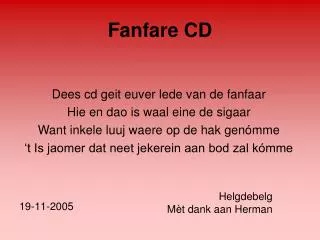 fanfare cd
