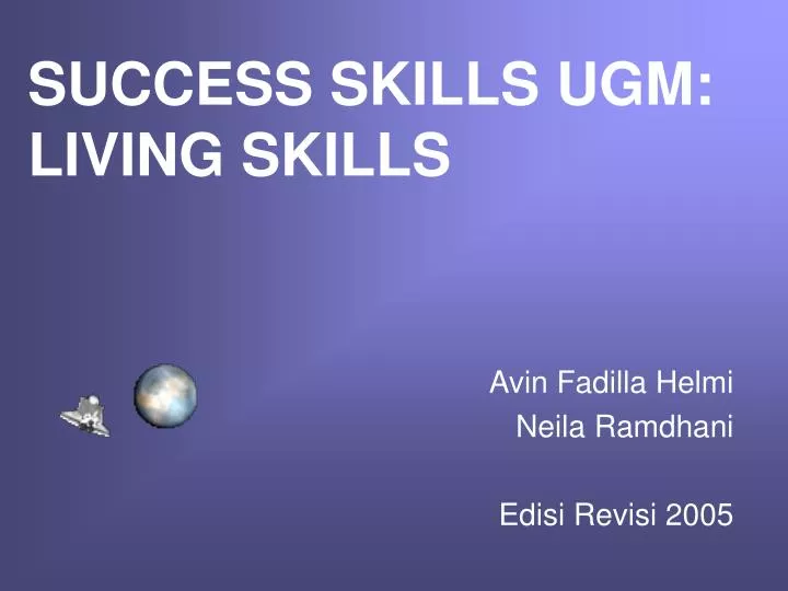 success skills ugm living skills