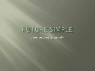 future simple