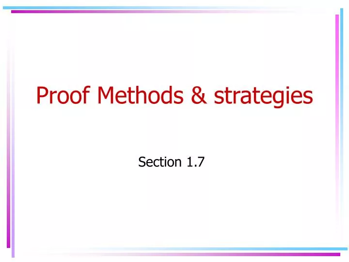 proof methods strategies