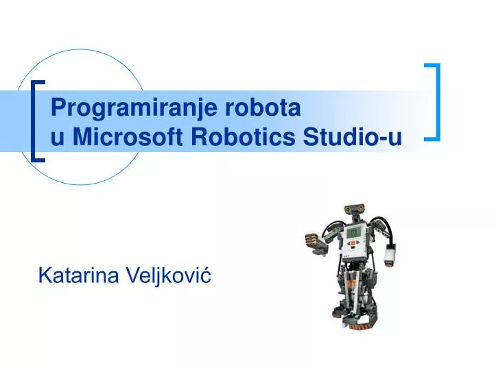 programiranje robota u microsoft robotics studi o u