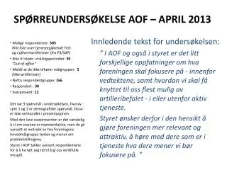 sp rreunders kelse aof april 2013
