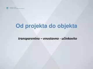 od projekta do objekta