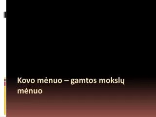 kovo m nuo gamtos moksl m nuo