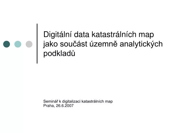 digit ln data katastr ln ch map jako sou st zemn analytick ch podklad