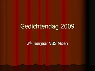 gedichtendag 2009