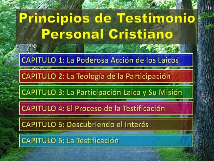principios de testimonio personal cristiano