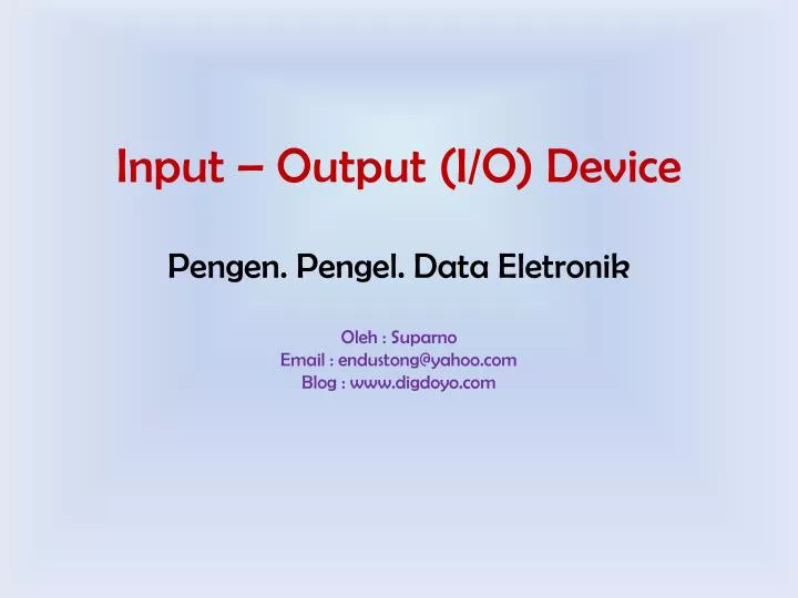 input output i o device