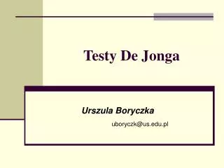 testy de jonga