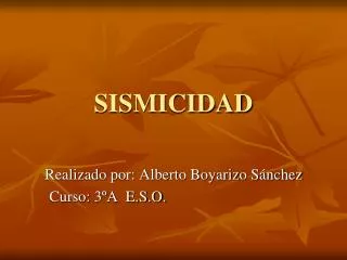 sismicidad