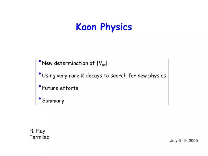 kaon physics