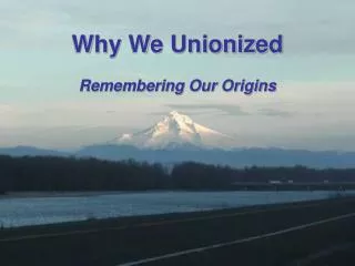 Why We Unionized