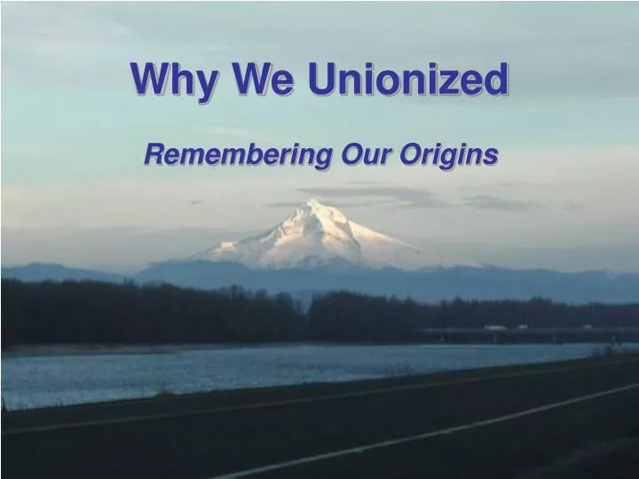 why we unionized