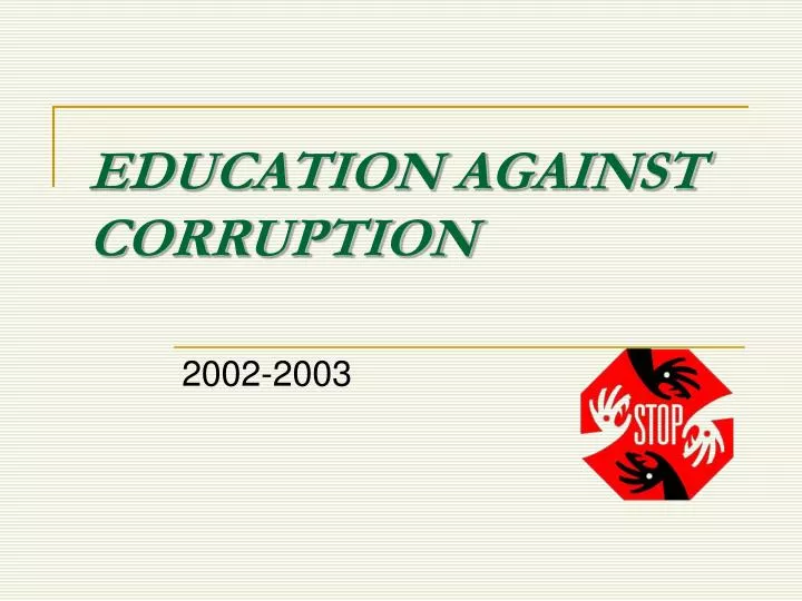 education against corruption