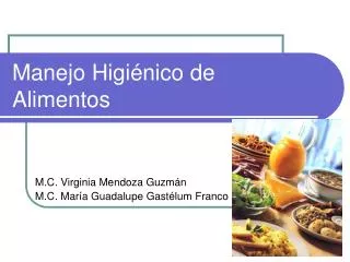 manejo higi nico de alimentos