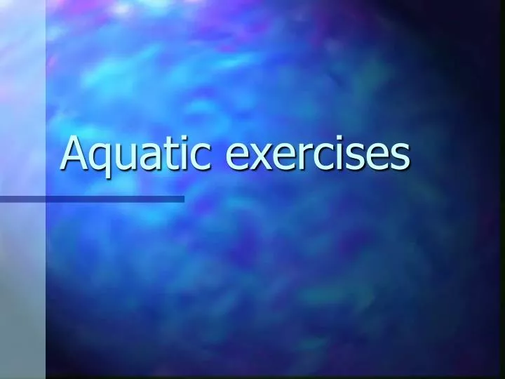 aquatic exercises