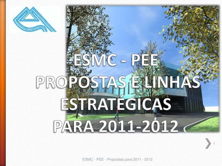 esmc pee propostas e linhas estrat gicas para 2011 2012