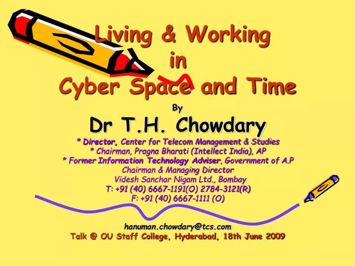 living working in cyber space and time