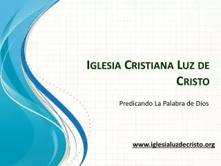 iglesia cristiana luz de cristo