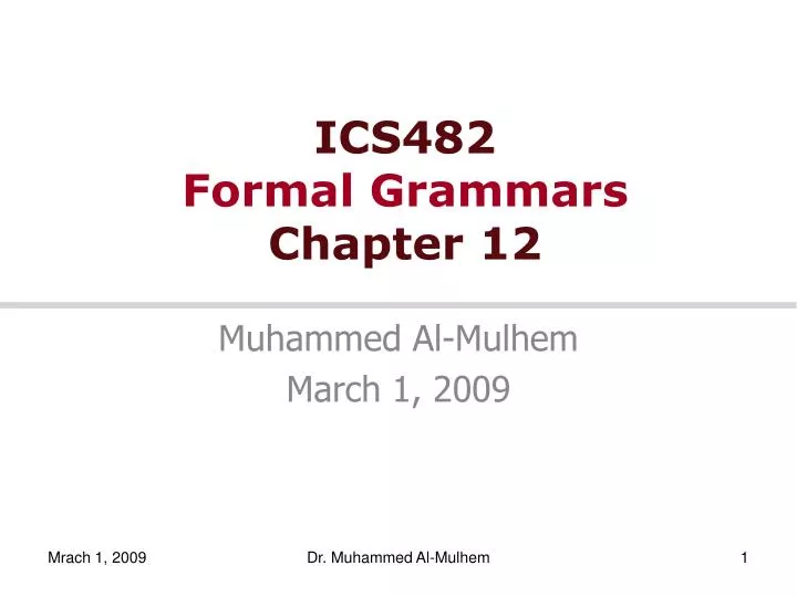 ics482 formal grammars chapter 12