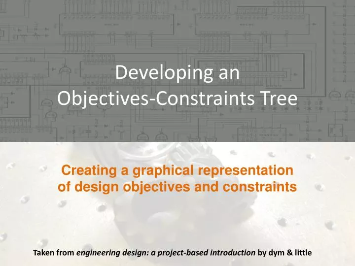 developing an objectives constraints tree