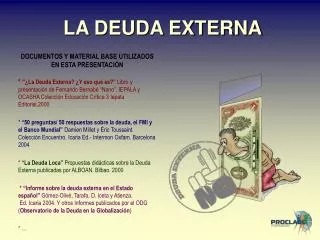 la deuda externa