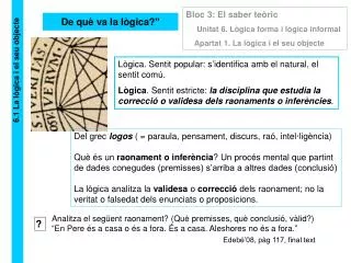 de qu va la l gica