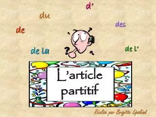 l article partitif