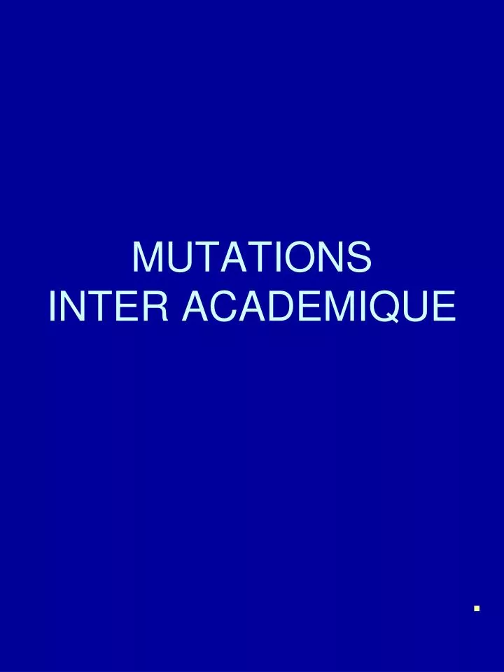 mutations inter academique