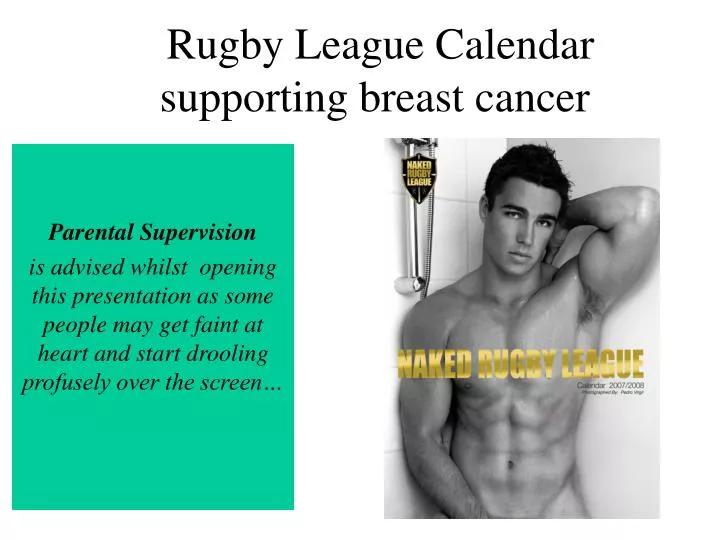 rugby league calendar supporting breast cancer