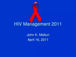 HIV Management 2011