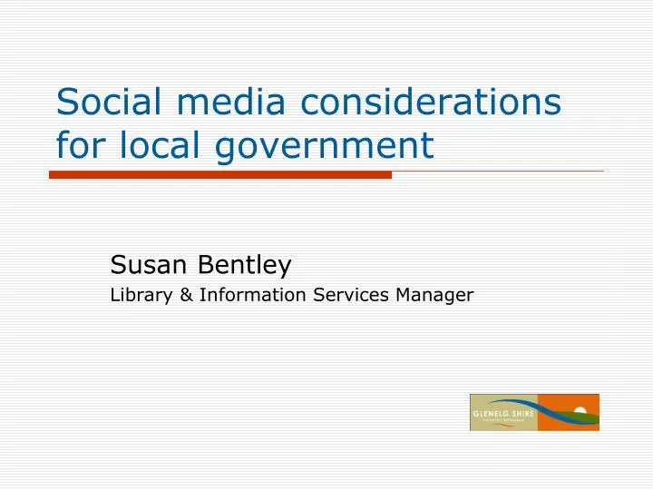 social media considerations for local government