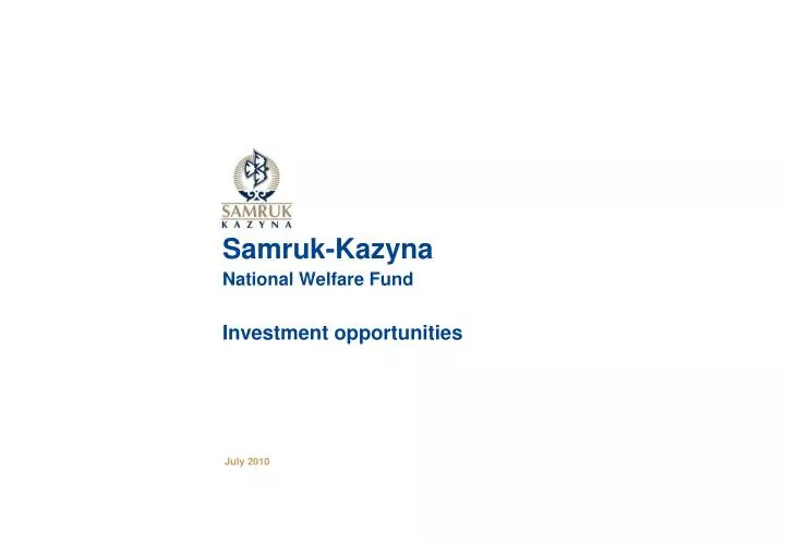 samruk kazyna national welfare fund investment opportunities