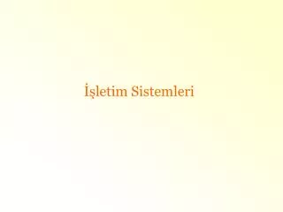 letim sistemleri
